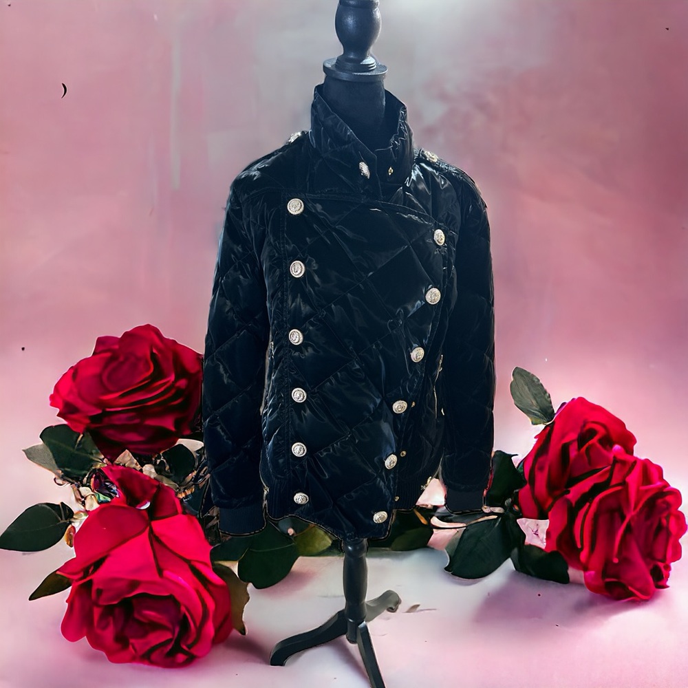 Beautiful Jacket! Quilted and Double breasted!